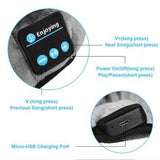 NNEDSZ Blue Bluetooth 5.0 Wireless Sleep Eye Mask - Soft Plush Eye Cover with Built-in Speakers (13 x 16.5 x 6 cm)