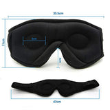 NNEDSZ Black 3D Contoured Bluetooth Sleep Eye Mask - Ultra Soft Wireless Music Mask for Travel, Meditation, and Sleep