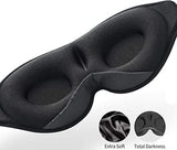 NNEDSZ Dark Grey 3D Contoured Bluetooth Sleep Eye Mask - Ultra Soft Wireless Music Mask for Travel, Meditation, and Sleep