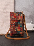 NNEDSZ C Elegance Vintage Bohemian Style Wallet with Multi-Compartment Design - Large Capacity Zipper Clutch for Women