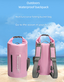 NNEDSZ Green 10L Multifunctional Waterproof Dry Bag Backpack - Roll-Top Outdoor Bag for Water Sports and Travel