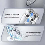 NNEDSZ Blue Portable Twin-Head Electric Shaver - Compact Rechargeable Razor for Men