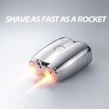 NNEDSZ Blue Portable Twin-Head Electric Shaver - Compact Rechargeable Razor for Men