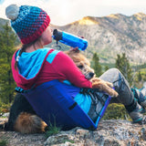 NNEDSZ Blue Portable Outdoor Folding Camping Chair with Adjustable Straps