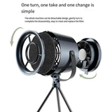 NNEDSZ White Portable Retro-Style Desktop Air Purifier with Tripod Stand