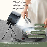 NNEDSZ Grey Portable Retro-Style Desktop Air Purifier with Tripod Stand