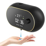 NNEDSZ Black Gel Model Wall-Mounted Automatic Liquid Soap Dispenser with LED Display
