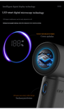 NNEDSZ Grey Portable 2-in-1 Mini Handheld Fan and Hair Dryer