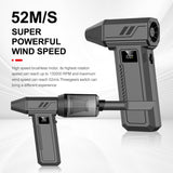 NNEDSZ Black 130,000 Turn Compact Handheld Air Blower and Vacuum Cleaner with Dual Functionality