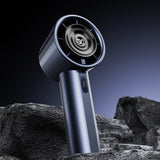 NNEDSZ Blue High-Power Portable Handheld Fan with Digital Display