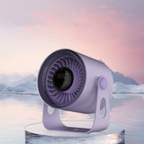 NNEDSZ Purple Modern Desktop Fan with Adjustable Angle and Digital Display