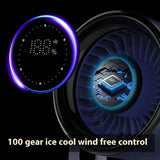 NNEDSZ Purple Modern Desktop Fan with Adjustable Angle and Digital Display