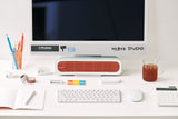 NNEDSZ Orange Slim Desktop Rectangular Fan with Modern Design