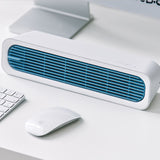 NNEDSZ Blue Slim Desktop Rectangular Fan with Modern Design