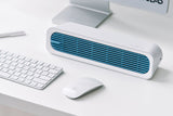 NNEDSZ Blue Slim Desktop Rectangular Fan with Modern Design