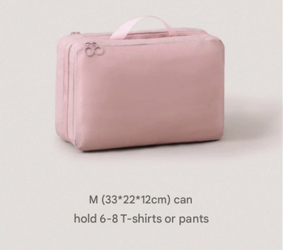 NNEDSZ Pink Multifunctional Compact Travel Organizer Bag Stores 6-8 Essentials for Easy Access