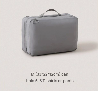 NNEDSZ Grey Multifunctional Compact Travel Organizer Bag Stores 6-8 Essentials for Easy Access