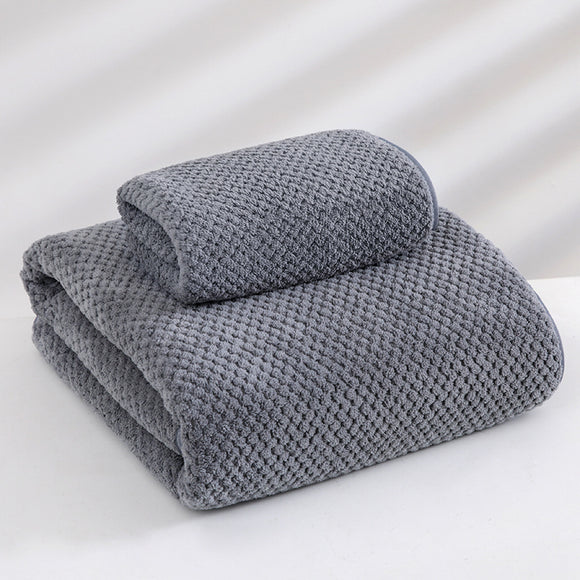 NNEDSZ Grey Luxury White Bath Towel and Hand Towel Set - Ultra Soft and Absorbent