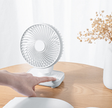 NNEDSZ White Portable Mini Fan - Compact, Quiet, and Rechargeable for Personal Cooling