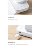 NNEDSZ White Portable Mini Fan - Compact, Quiet, and Rechargeable for Personal Cooling
