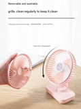 NNEDSZ Black Portable Mini Fan - Compact, Quiet, and Rechargeable for Personal Cooling