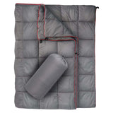 NNEDSZ Grey Compact Lightweight Quilted Blanket - Soft, Warm, and Portable for Outdoor Adventures