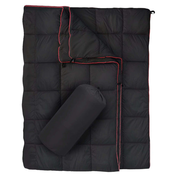 NNEDSZ Black Compact Lightweight Quilted Blanket - Soft, Warm, and Portable for Outdoor Adventures