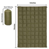 NNEDSZ Black Compact Lightweight Quilted Blanket - Soft, Warm, and Portable for Outdoor Adventures