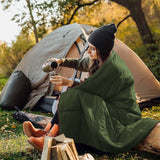 NNEDSZ Black Compact Lightweight Quilted Blanket - Soft, Warm, and Portable for Outdoor Adventures