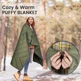 NNEDSZ Black Compact Lightweight Quilted Blanket - Soft, Warm, and Portable for Outdoor Adventures