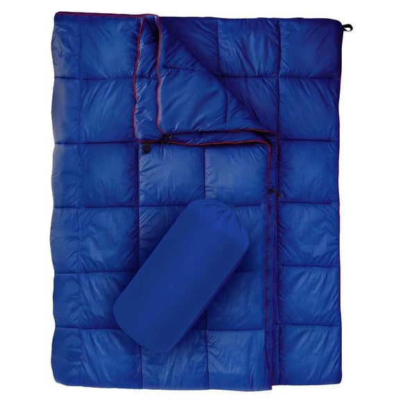 NNEDSZ Blue Compact Lightweight Quilted Blanket - Soft, Warm, and Portable for Outdoor Adventures