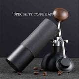 NNEDSZ Silver Premium Manual Coffee Grinder with Adjustable Ceramic Burr - Compact and Durable for Perfect Coffee Grinding
