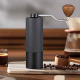 NNEDSZ Black Premium Manual Coffee Grinder with Adjustable Ceramic Burr - Compact and Durable for Perfect Coffee Grinding