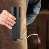 NNEDSZ Black Premium Manual Coffee Grinder with Adjustable Ceramic Burr - Compact and Durable for Perfect Coffee Grinding