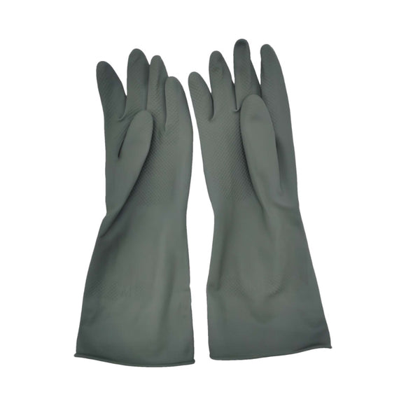 NNEDSZ Grey Set of 3 Pairs of Durable Rubber Gloves - Waterproof, Comfortable, Ideal for Household and Cleaning Tasks
