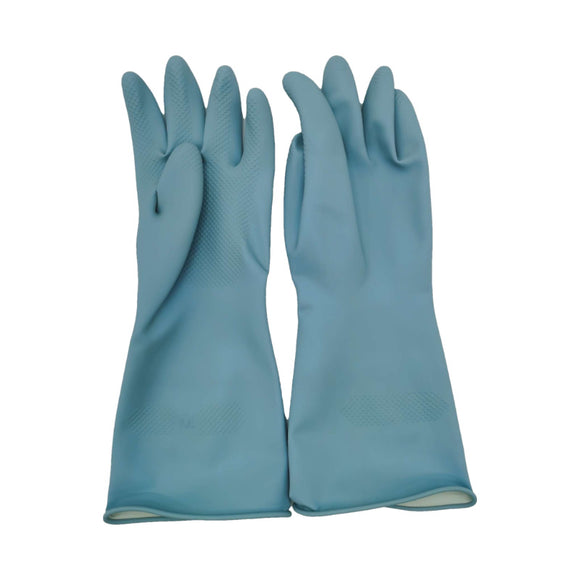 NNEDSZ Blue Set of 3 Pairs of Durable Rubber Gloves - Waterproof, Comfortable, Ideal for Household and Cleaning Tasks
