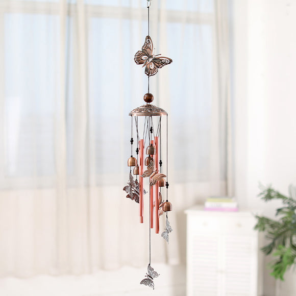 NNEDSZ Vintage Dragonflies Wind Chime - 95cm Length, Antique Bronze Finish, Charming Outdoor Decor