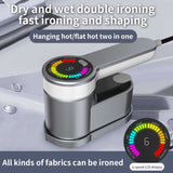 NNEDSZ Yellow Mini Electric Iron - Rotating Handheld Garment Steamer, Portable Wrinkle Remover for Clothes, Compact Steam Iron for Home and Travel Use