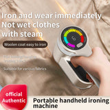 NNEDSZ Yellow Mini Electric Iron - Rotating Handheld Garment Steamer, Portable Wrinkle Remover for Clothes, Compact Steam Iron for Home and Travel Use