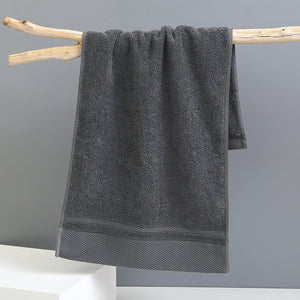 NNEDSZ Grey Luxury 100% Cotton Face Towel Set - 3-Piece Thick & Absorbent Towels