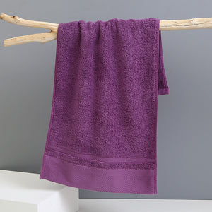 NNEDSZ Purple Luxury 100% Cotton Face Towel Set - 3-Piece Thick & Absorbent Towels