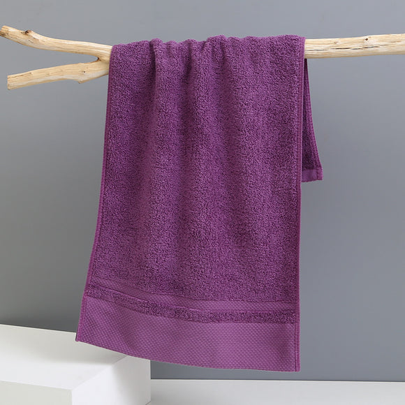 NNEDSZ Purple Luxury 100% Cotton Face Towel Set - 3-Piece Thick & Absorbent Towels