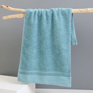 NNEDSZ Light Blue Luxury 100% Cotton Face Towel Set - 3-Piece Thick & Absorbent Towels