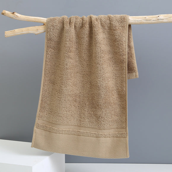 NNEDSZ Khaki Luxury 100% Cotton Face Towel Set - 3-Piece Thick & Absorbent Towels