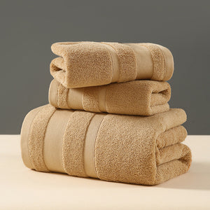 NNEDSZ Curry Luxury 3-Piece 100% Cotton Towel Set - Bath, Hand & Face Towels