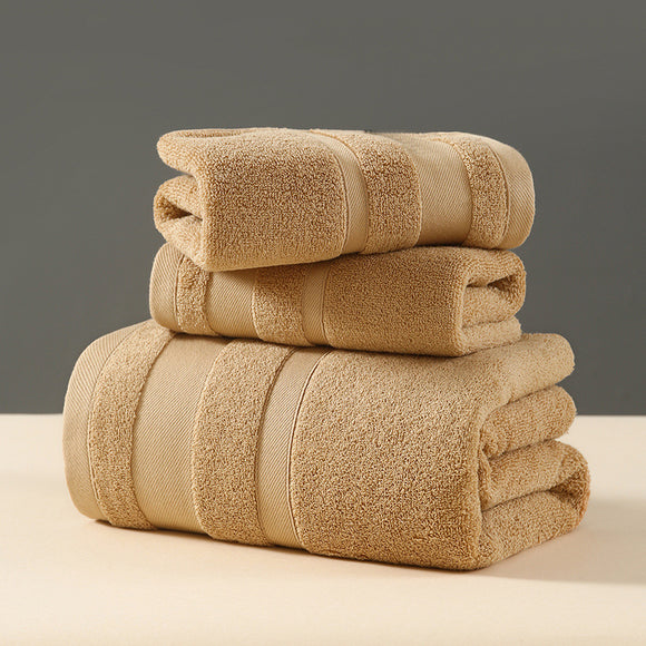 NNEDSZ Curry Luxury 3-Piece 100% Cotton Towel Set - Bath, Hand & Face Towels