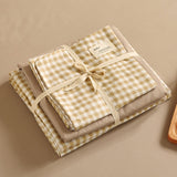 NNEDSZ Beige 4-Piece Cotton Bedding Set - Fits 1.5m/1.8m Beds (Duvet Cover 200x230cm, Bed Sheet 230x250cm)
