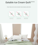 NNEDSZ Pink Breathable Cotton Summer Quilt - Lightweight Cooling Blanket for Air-Conditioned Rooms
