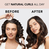 NNEDSZ 2 Pcs Light Orange Satin Heatless Hair Curling Rod Set for Sleep-In Styling | No Heat Damage | Tie-Dye Design