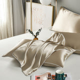 NNEDSZ Champagne Gold Luxury Double-Sided Satin Silk Pillowcase – Summer Cooling Polyester Pillow Cover Set(Without Pillow Core)